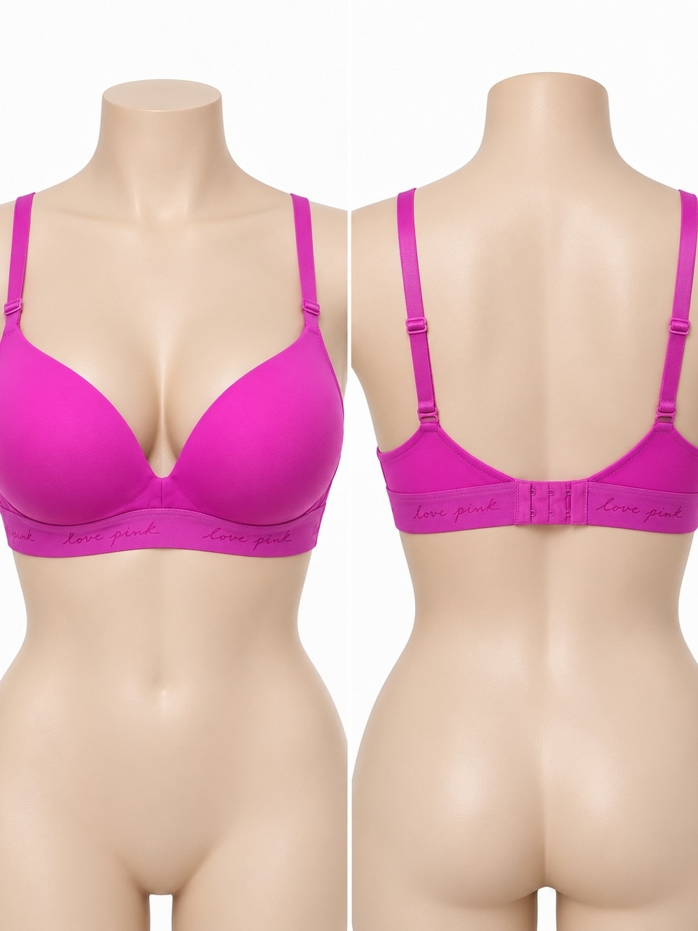 PINK Victoria's Secret Bright Fuchsia Wireless T-Shirt Bra